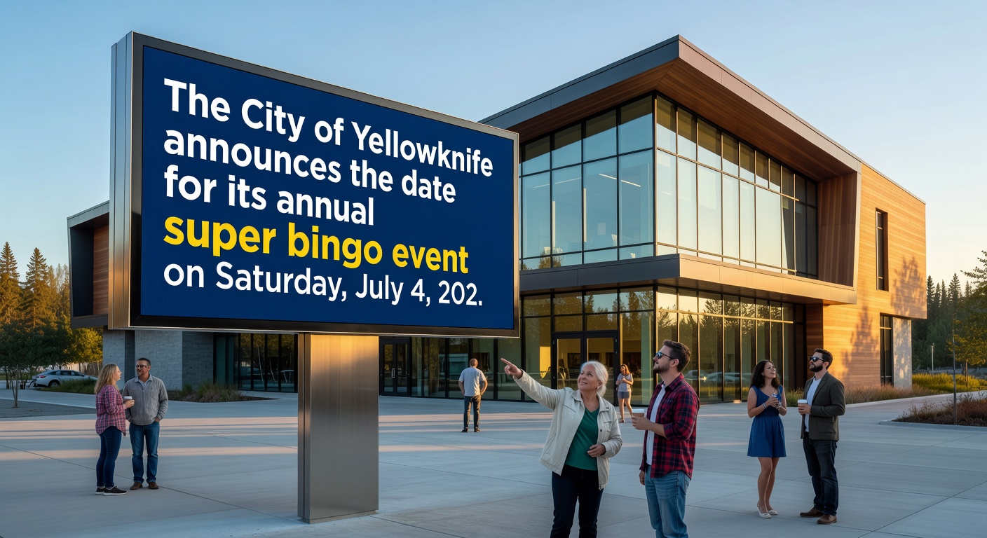 Close-up of bingo cards and markers on a table during a lively Yellowknife super bingo session, highlighting the game's engaging pace and community spirit