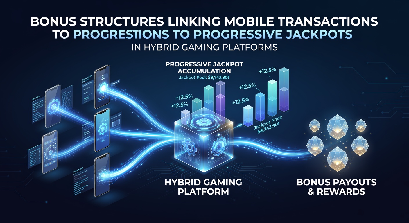 Mobile transaction interface showing bonus allocation to progressive jackpot pools in a hybrid gaming platform