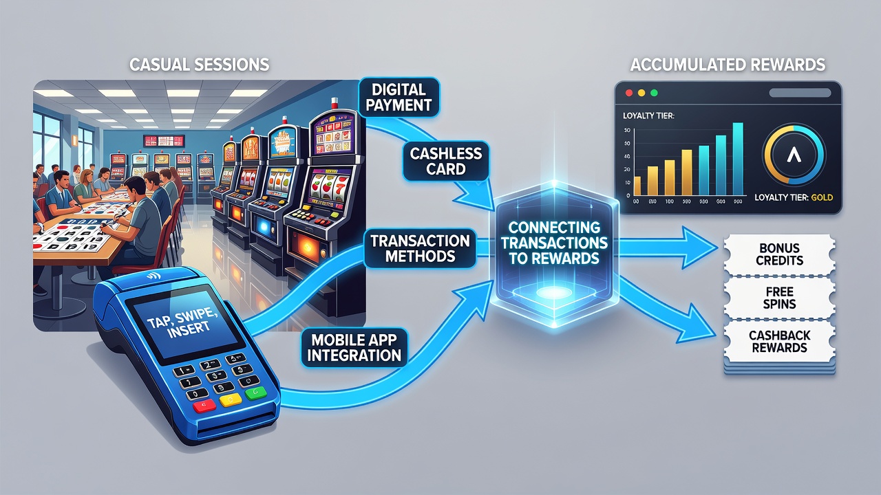 Loyalty points dashboard showing accumulated rewards from bingo and slot transactions