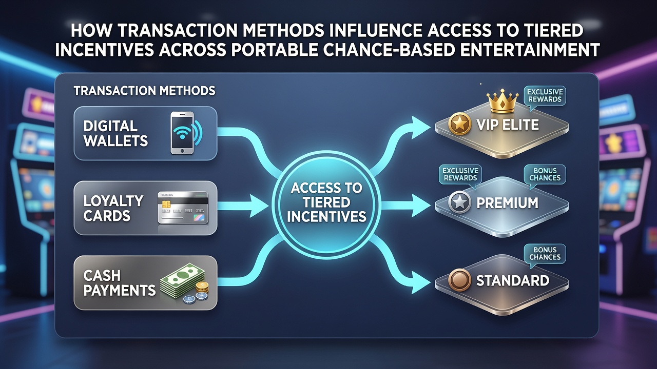 Infographic showing payment method icons connected to ascending VIP tier levels with arrows indicating progression speed