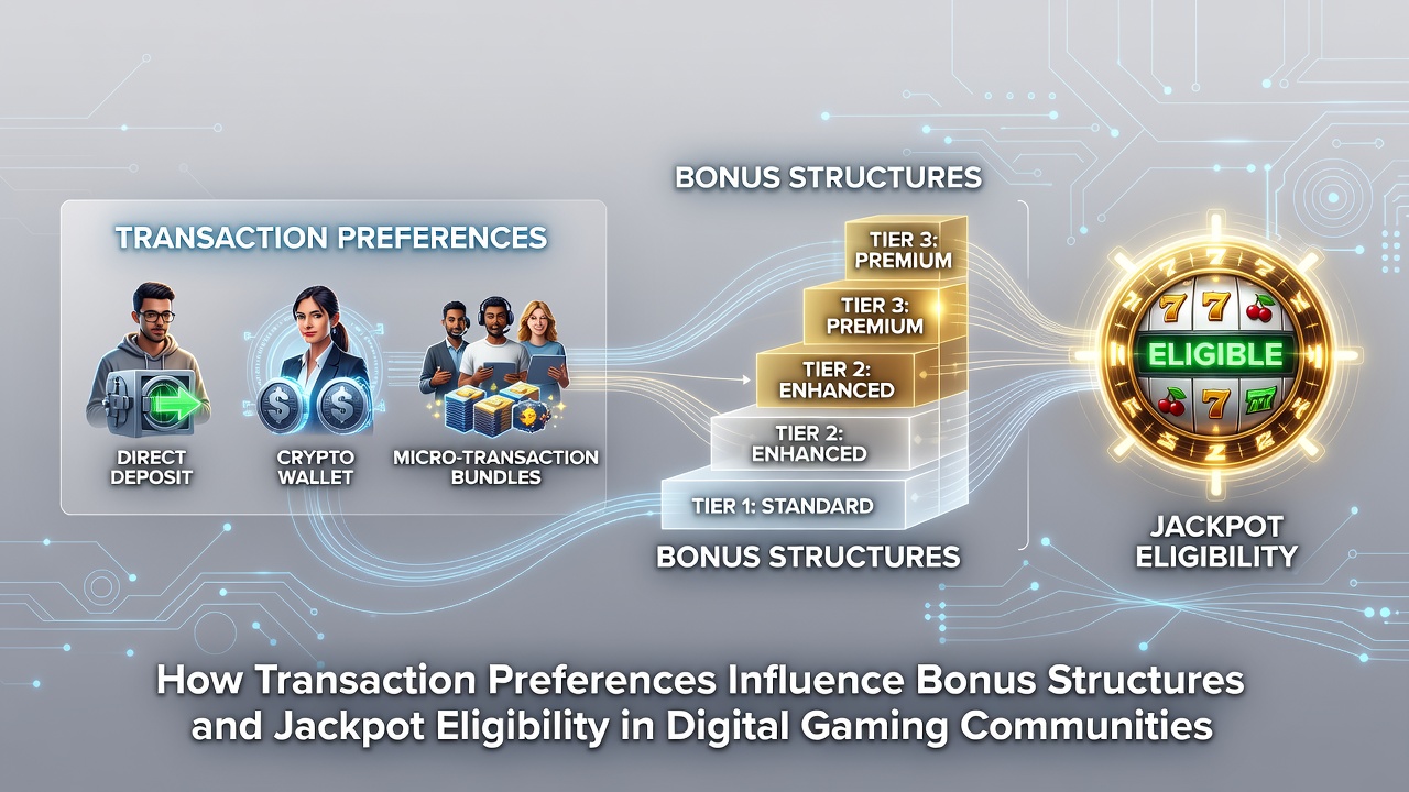 Diagram showing various payment methods connected to bonus tiers and jackpot systems in digital gaming platforms
