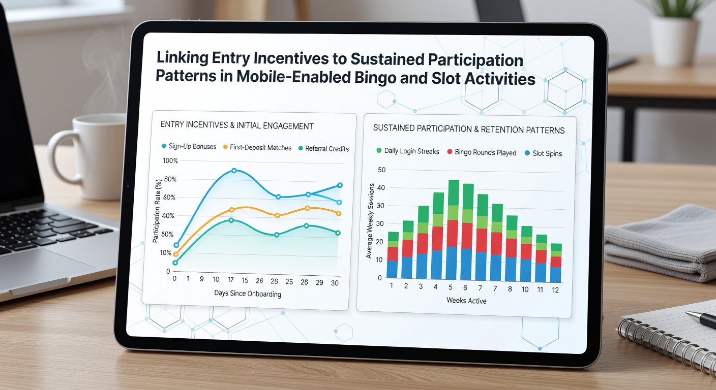 Analytics dashboard showing participation trends and incentive redemptions in bingo and slot apps