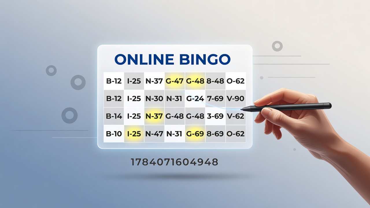 Players engaging with online bingo interfaces on various devices showing real-time game rooms and number calls