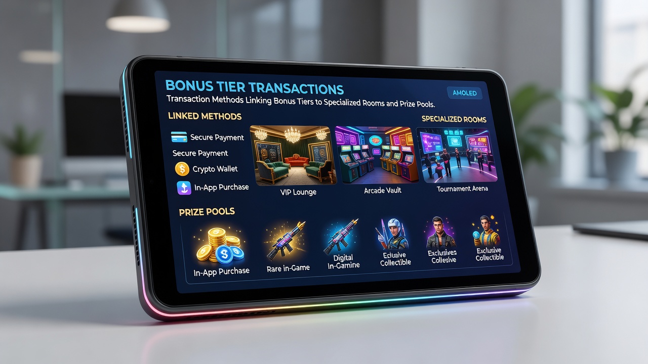 Mobile device screen displaying bonus tier progression and prize pool indicators in a gaming app